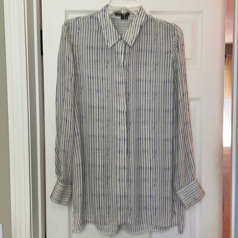 Vince long silk blouse